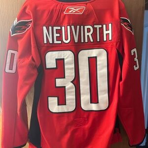 Washington Capitals Michal Neuvirth authentic jersey size 48 w/fight strap